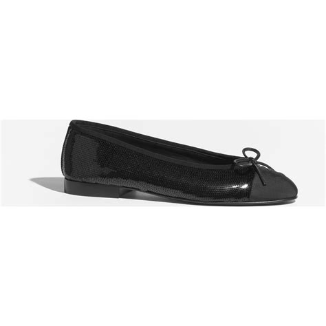 chanel ballet flats aged calfskin black|chanel ballet flats 2023.